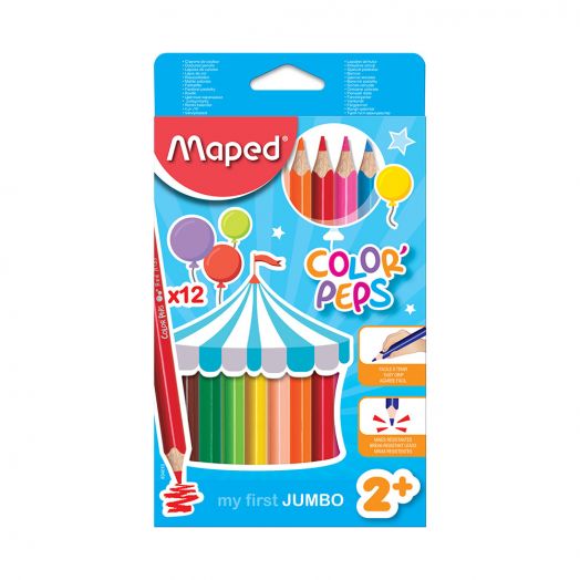 Crayons Color Peps Maxi De 12 Maped Réf. 834010