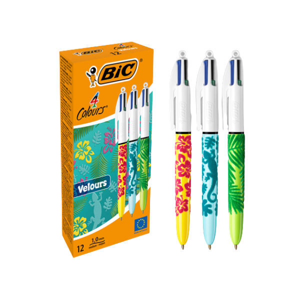Stylo 4 Couleurs Bic Arbres Colorées Vert/jaune/bleu