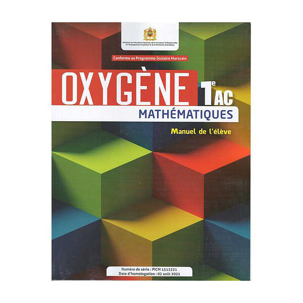 Manuel Oxygène Maths 1er A.c