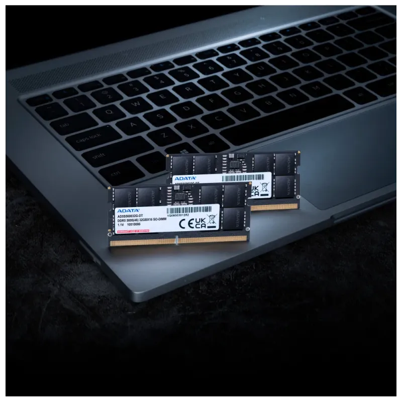 Barrette Mémoire Adata So-dimm 16gb Ddr5-5600mhz - Pc Portable (ad5s560016g-s)