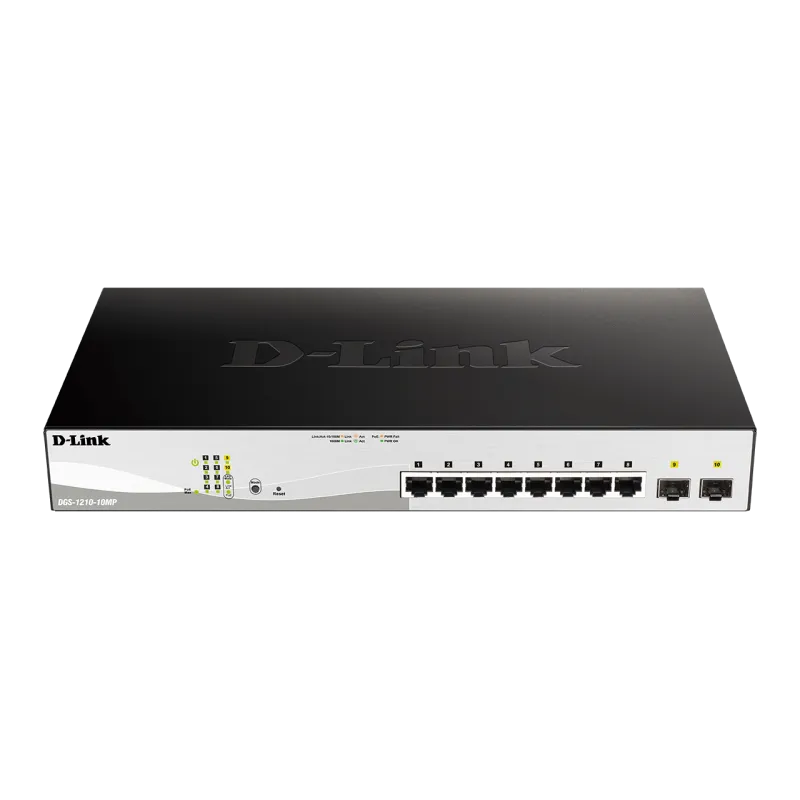 Smart Switch 8 Ports Gigabit 10/100/1000 Mbps + 2 Ports Combo Gigabit/sfp (dgs-1210-10)