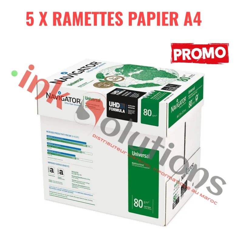 Lot De 5 Ramettes De Papier A4 80g/m² - Blanc