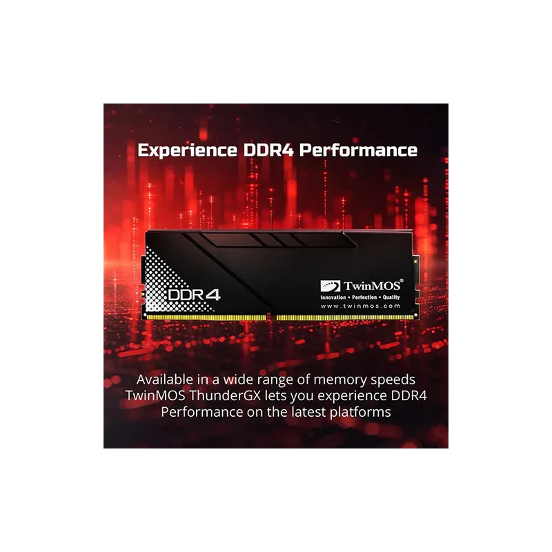 Twinmos Thunder Gx 16gb (1x16gb) Ddr4 3200 Mhz Cl16 Avec Heatsink thumbnail 3