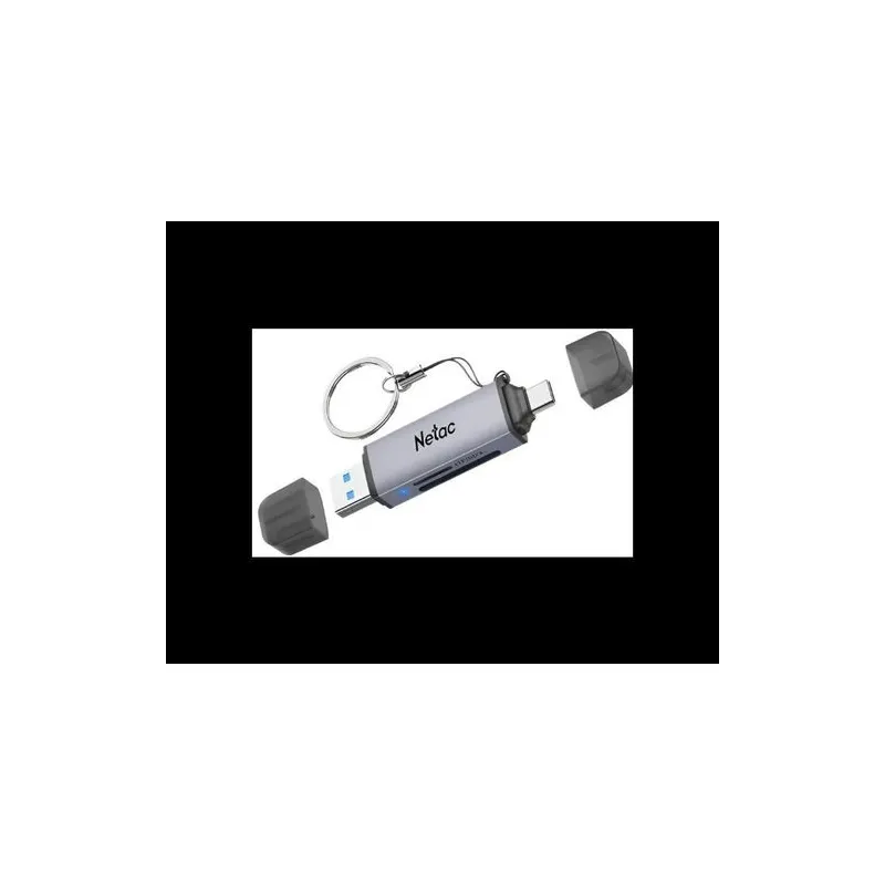 Netac Lecteur De Carte 2 En 1 Pour Téléphones Et Ordinateurs Android Wk13 Usb Type A Et Type C