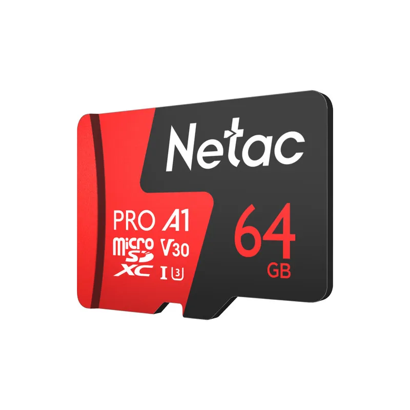 Netac Memory Card, P500 Extreme Pro, 64gb, Black/red (nt02p500pro-064g-r)