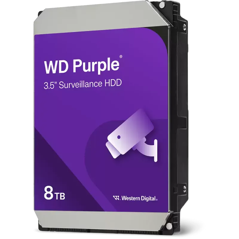Disque Dur Interne 3.5 Western Digital Purple 8 To Pour La Vidéosurveillance (wd85purz)