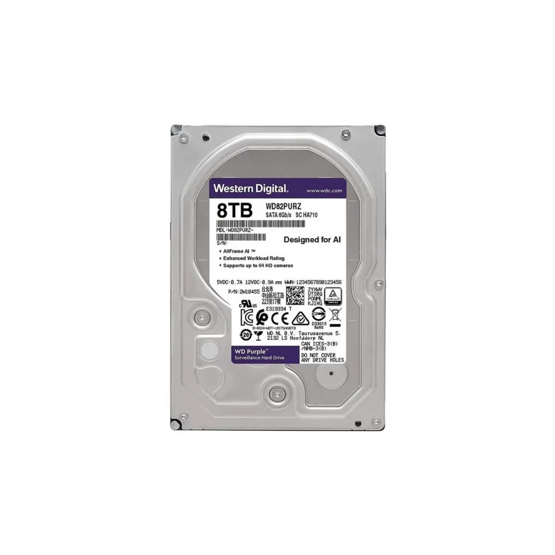 Disque Dur Interne 8 To Purple Surveillance Hard Drive (wd84purz)