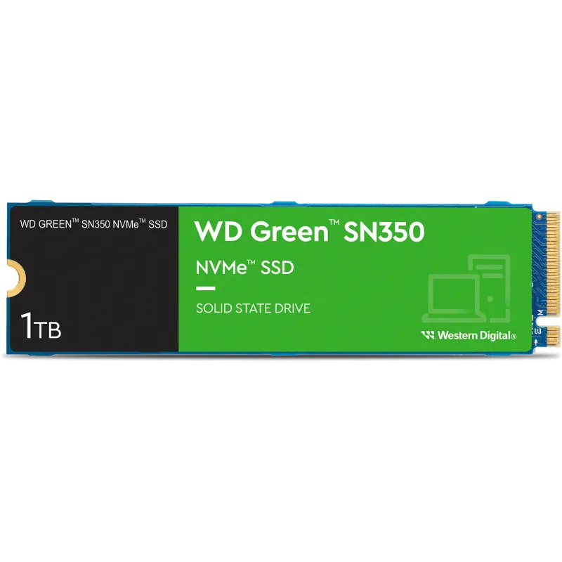 Disque Dur Interne Ssd Wd Green Sn350 M.2 2280 Pci 3d Nand Nvme 1 To 