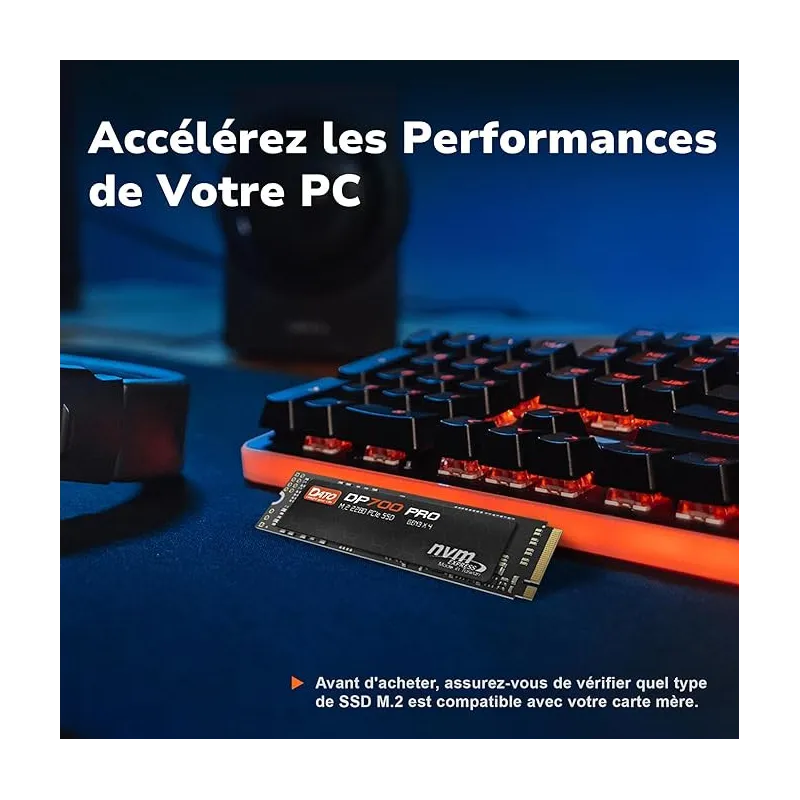 Dato Ssd Interne 1 To, Pcie Gen3x4 Nvme M.2 2280 Ssd, Jusqu’à 3300/3100 Mo/s - Dp700 Pro Série
