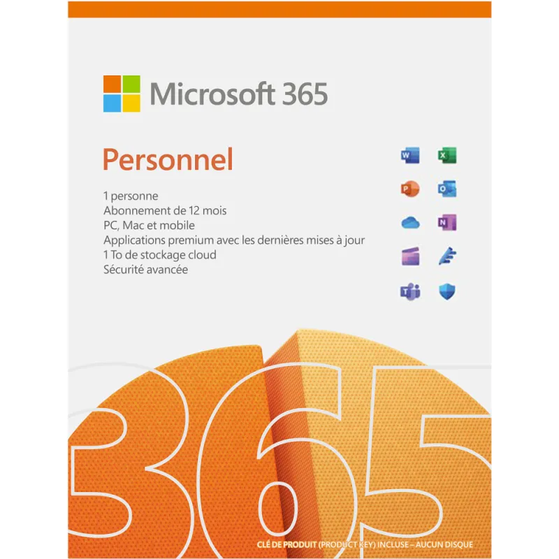 Microsoft 365 Personal Français - 1 An / 1 Pc (qq2-01735)