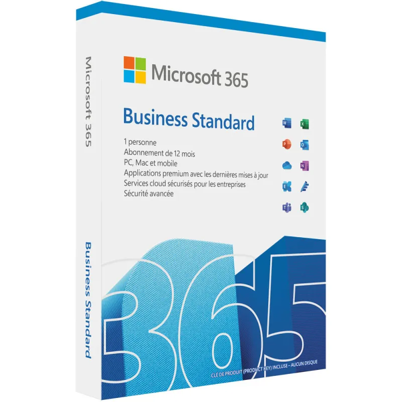 Microsoft 365 Business Standard Français - 1 An - 5 Pc Ou Mac Pour 1 Utilisateur (klq-00667)