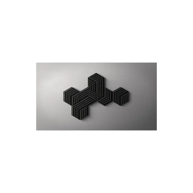 Mousse Acoustique Wave Panels Starter Set Noir Ref: 10aag9901 thumbnail 4