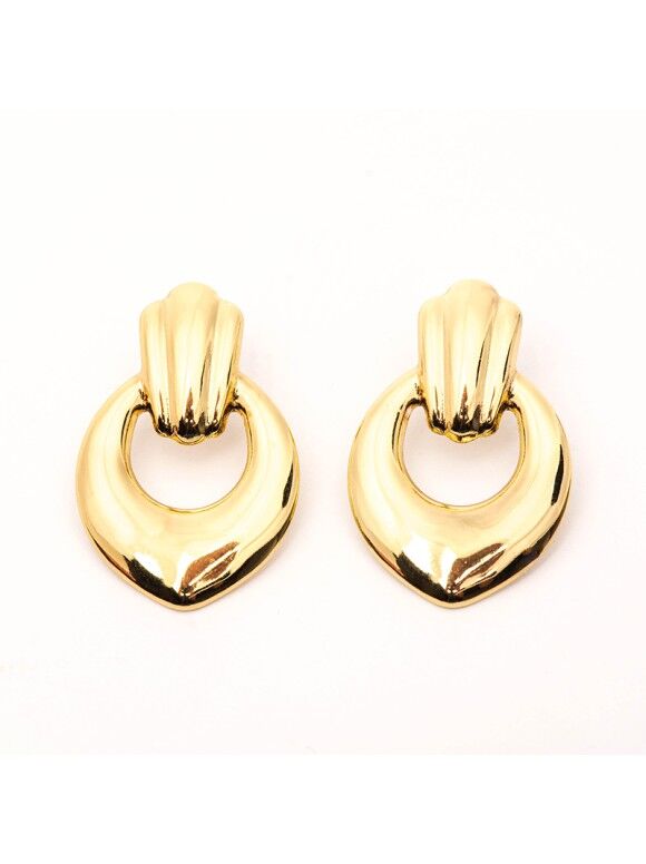 Boucles d'Oreilles avec Puces Éventail et Anneaux Évasés