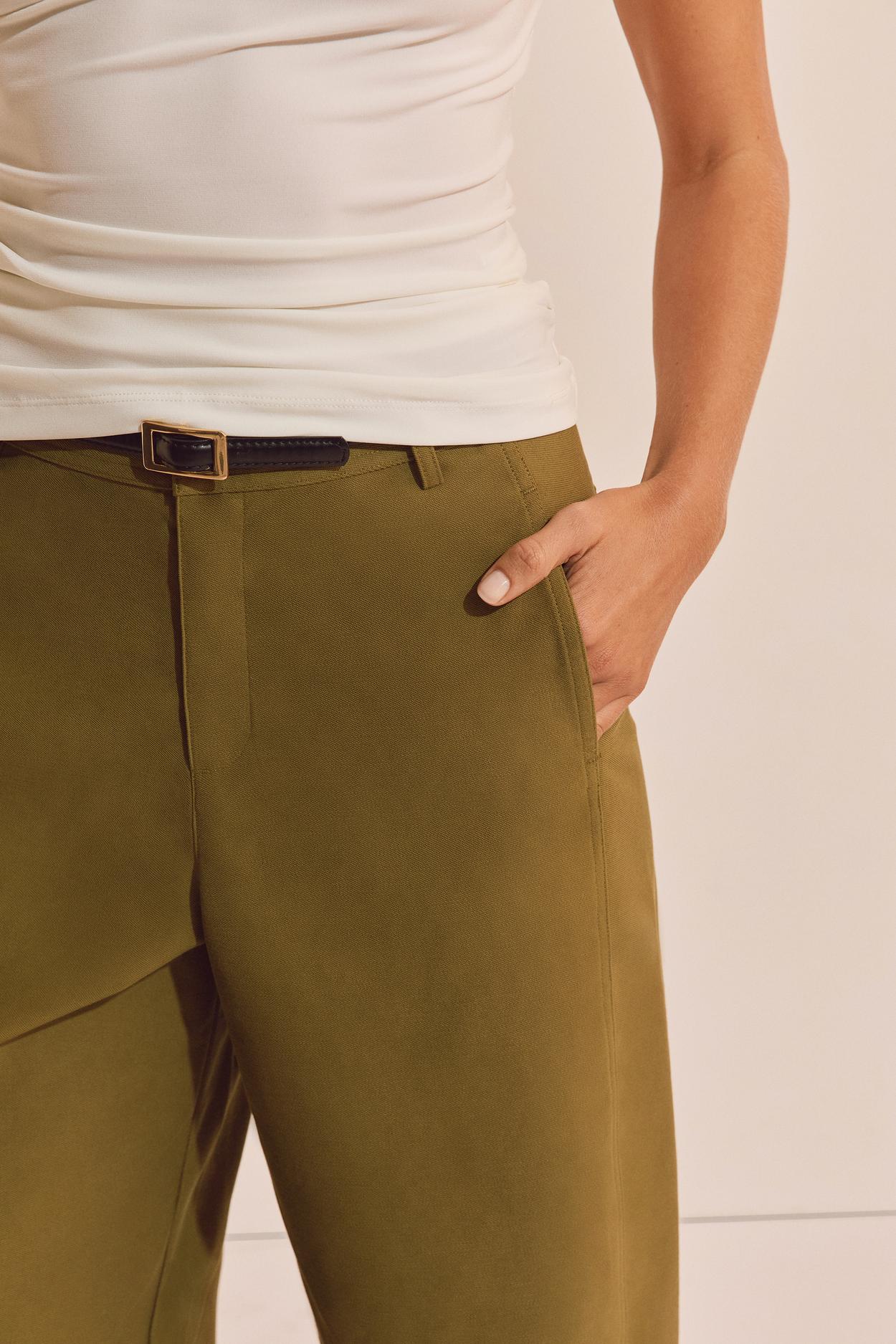 Pantalon Barrel Avec Coton thumbnail 2
