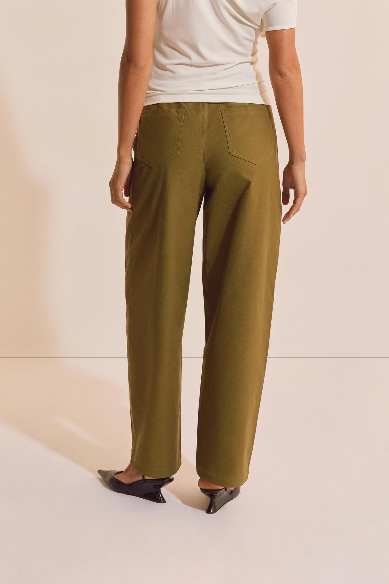 Pantalon Barrel Avec Coton thumbnail 4