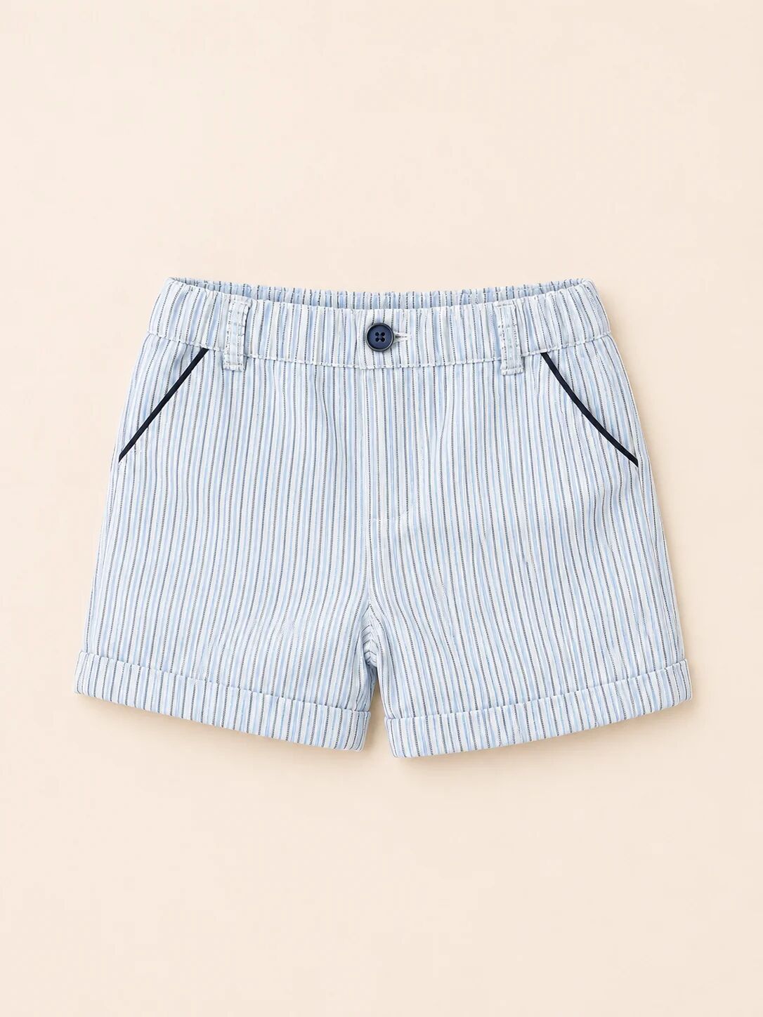 Ensemble Polo & Short Rayé Bleu – Élégance Et Confort Pour Bébé thumbnail 4