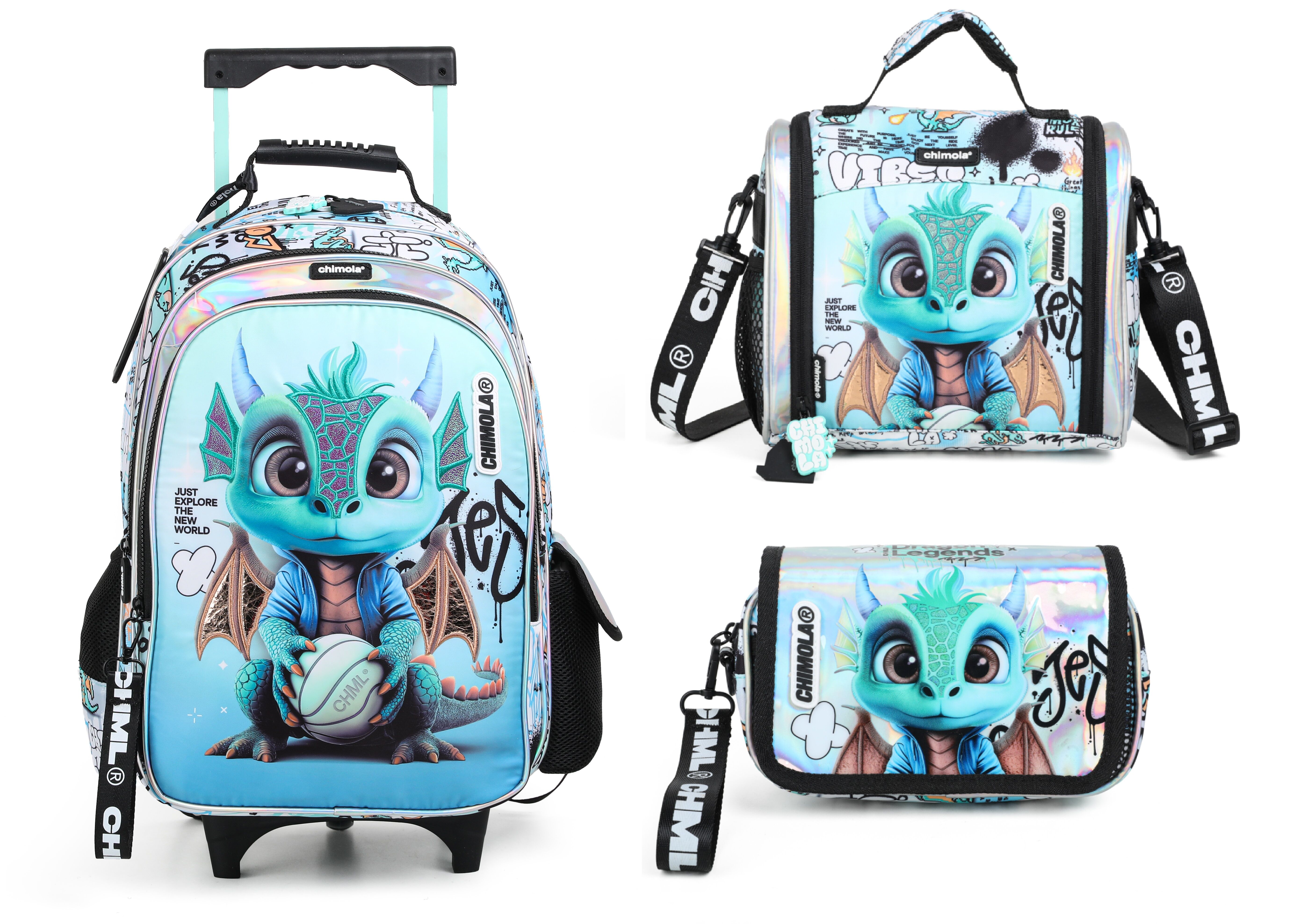 Pack Roulette + Sac Lunch + Trousse Dragon