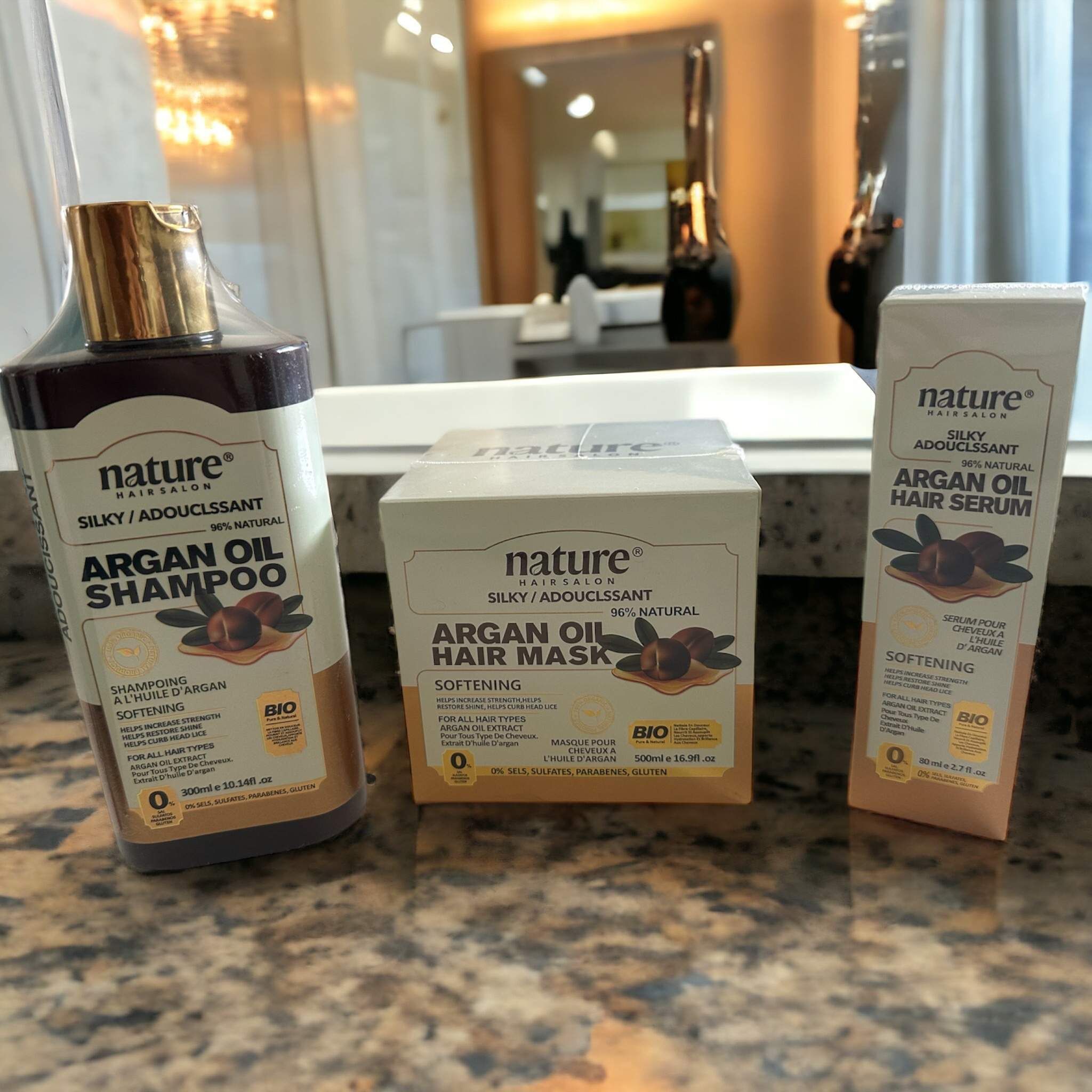 Routine Complète À L’huile D’argan - Shampoing, Masque Et Sérum