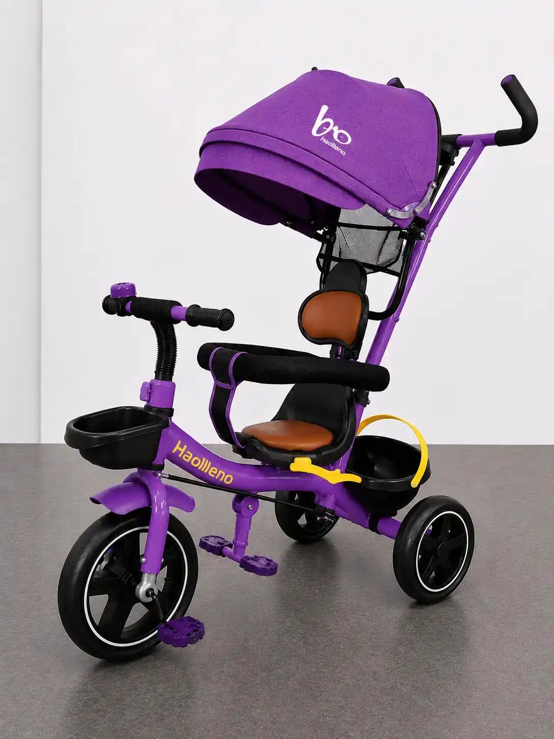 Tricycle Évolutif 4 En 1 Avec Canne Parentale