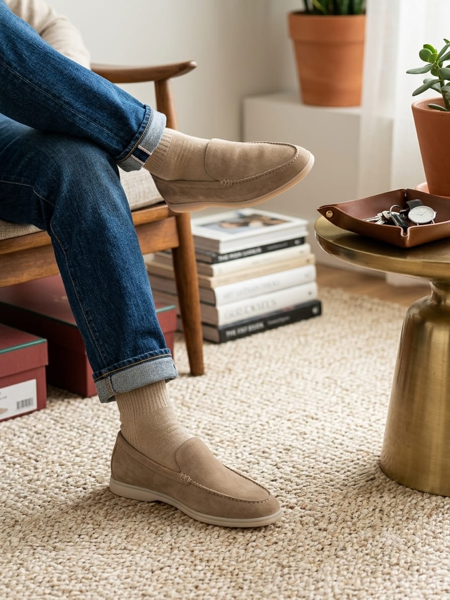 Mocassins Casual En Suédine