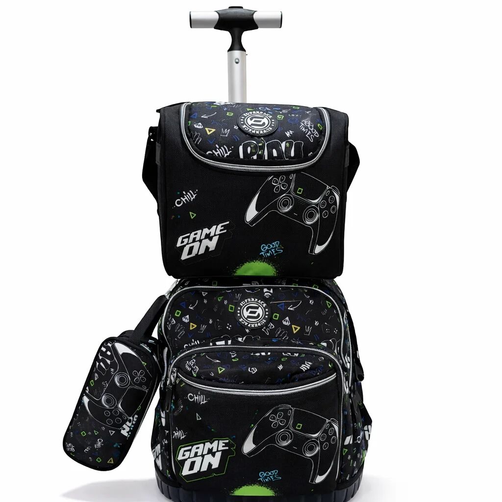 Cartable 45 Cm Trio Super Pack Primaire - Garçon Game On