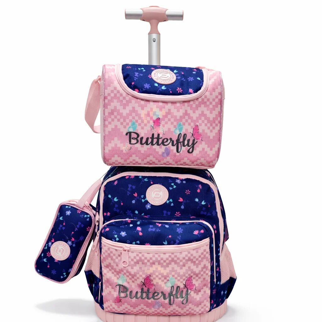 Cartable 45 Cm Trio Super Pack Primaire - Fille Butterfly