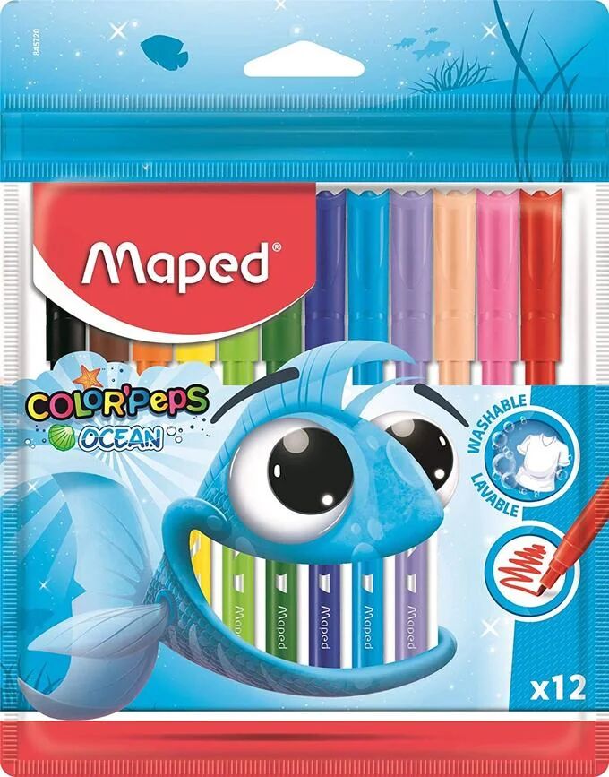 Feutres Color Peps Ocean - 12 Couleurs