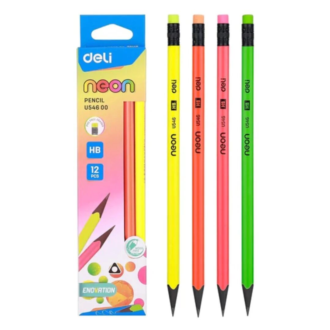 Crayon De Papier Hb Neon - Boîte De 12