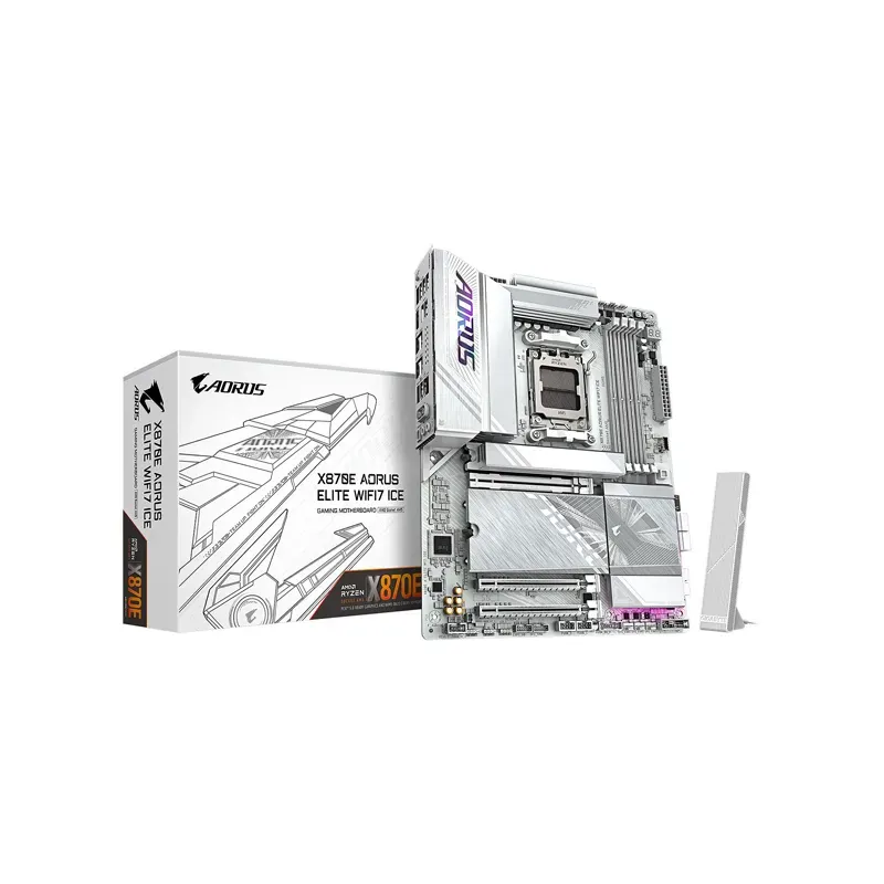 Carte Mère X870e Aorus Elite Ice Wi-fi 7 Amd Am5