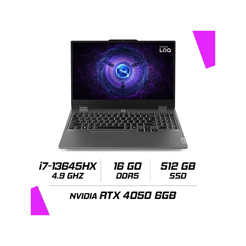 Loq 15irx9 Intel I7-13645hx/16gb Ddr5/512gb Ssd/rtx 4050 6gb/156 Fhd 144hz/win11 (83dv01hffe)
