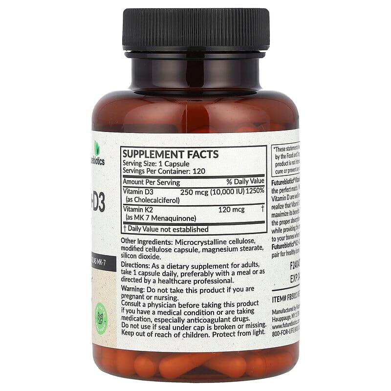 Vitamin K2 + D3 Extra Strength – 120 Capsules thumbnail 2