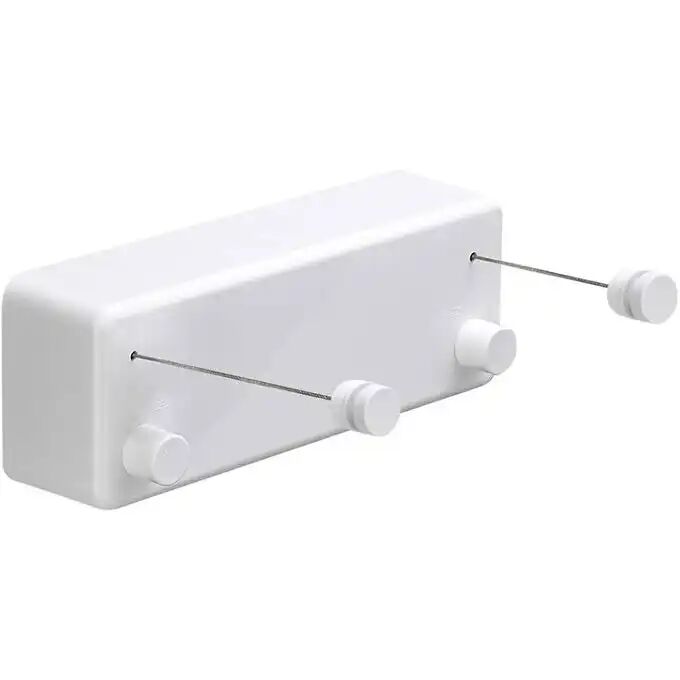 Corde À Linge Rétractable D'intérieur Avec Corde De Séchage Murale Réglable En Acier Inoxydable thumbnail 1