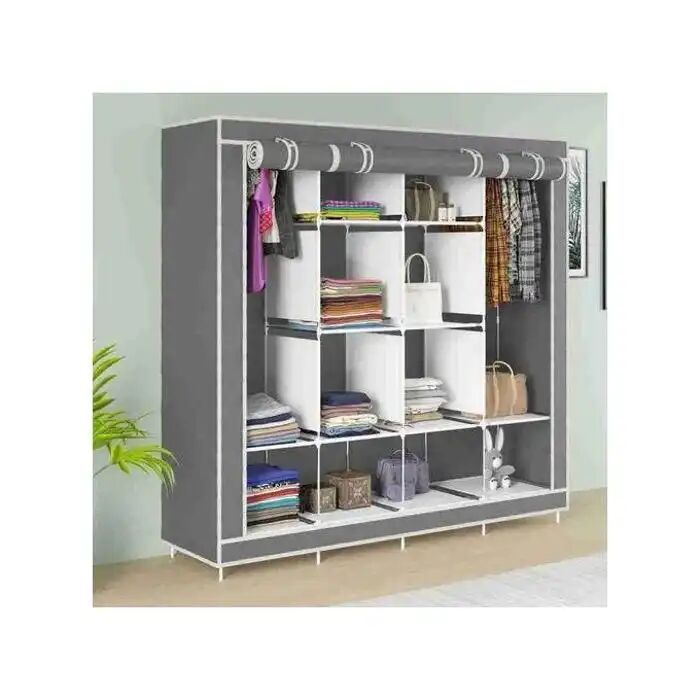 Armoire Chambre Rangement Penderie De Vêtement En Tissu thumbnail 1