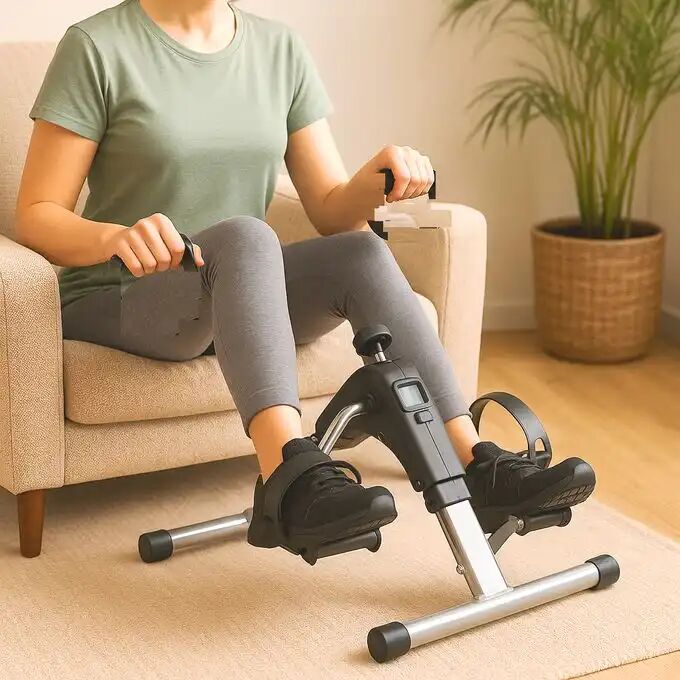 Mini Pédalier D'exercice Portable — Pour Bras Et Jambes Avec Écran Lcd thumbnail 3