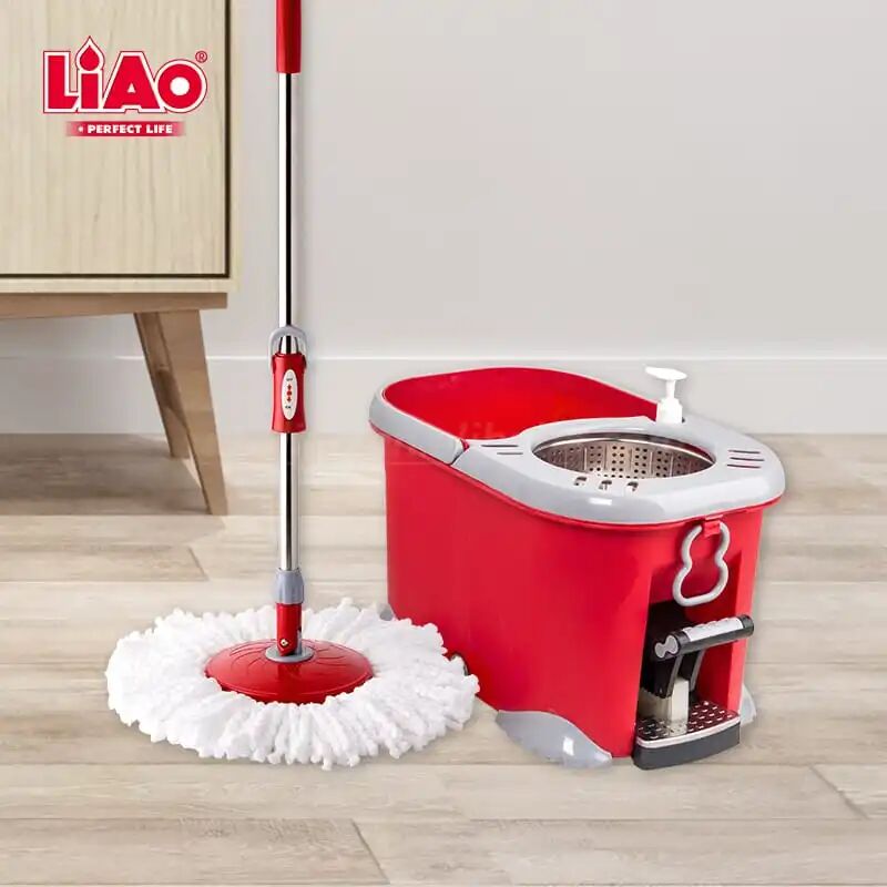 Seau Essoreur À Pédale Rotatif Tornado Mop Avec Balai Microfibre thumbnail 3