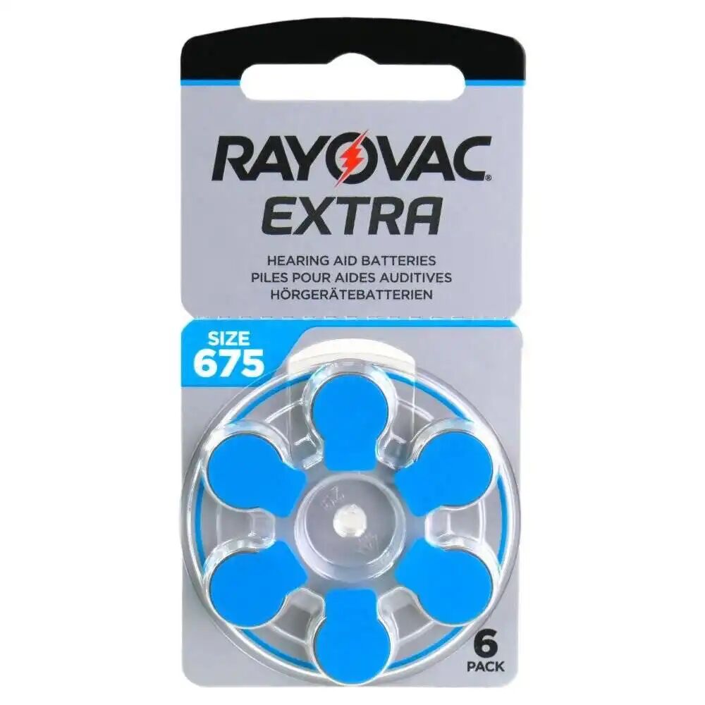 Rayovac 2 Packs De 6 Piles Aide Auditive 1.45v Size 675 - Hearing Aid Batterie Pr44