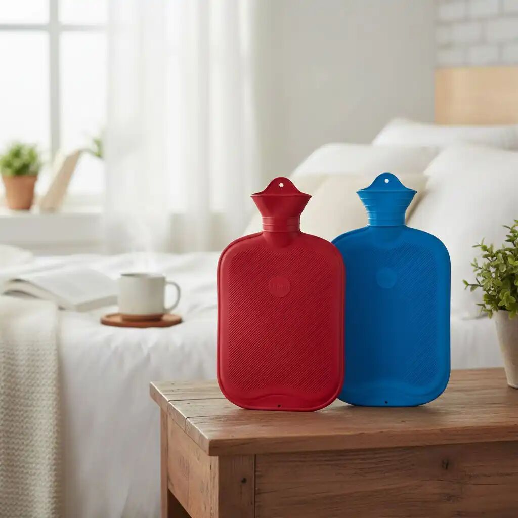 Lot De 2 Bouillotte D'eau Chaude En Caoutchouc