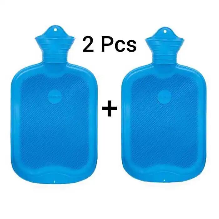 Lot De 2 Bouillotte D'eau Chaude En Caoutchouc