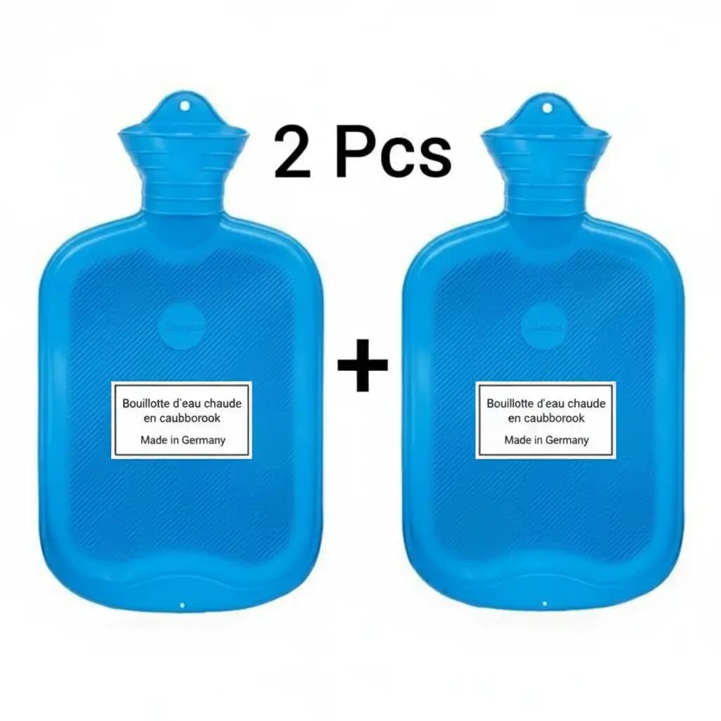 Lot De 2 Bouillotte D'eau Chaude En Caoutchouc