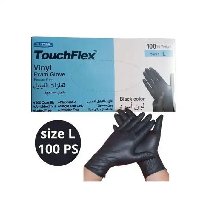 Gants Noir, Gants Cuisine, Vinyl, Lot De 100, Large