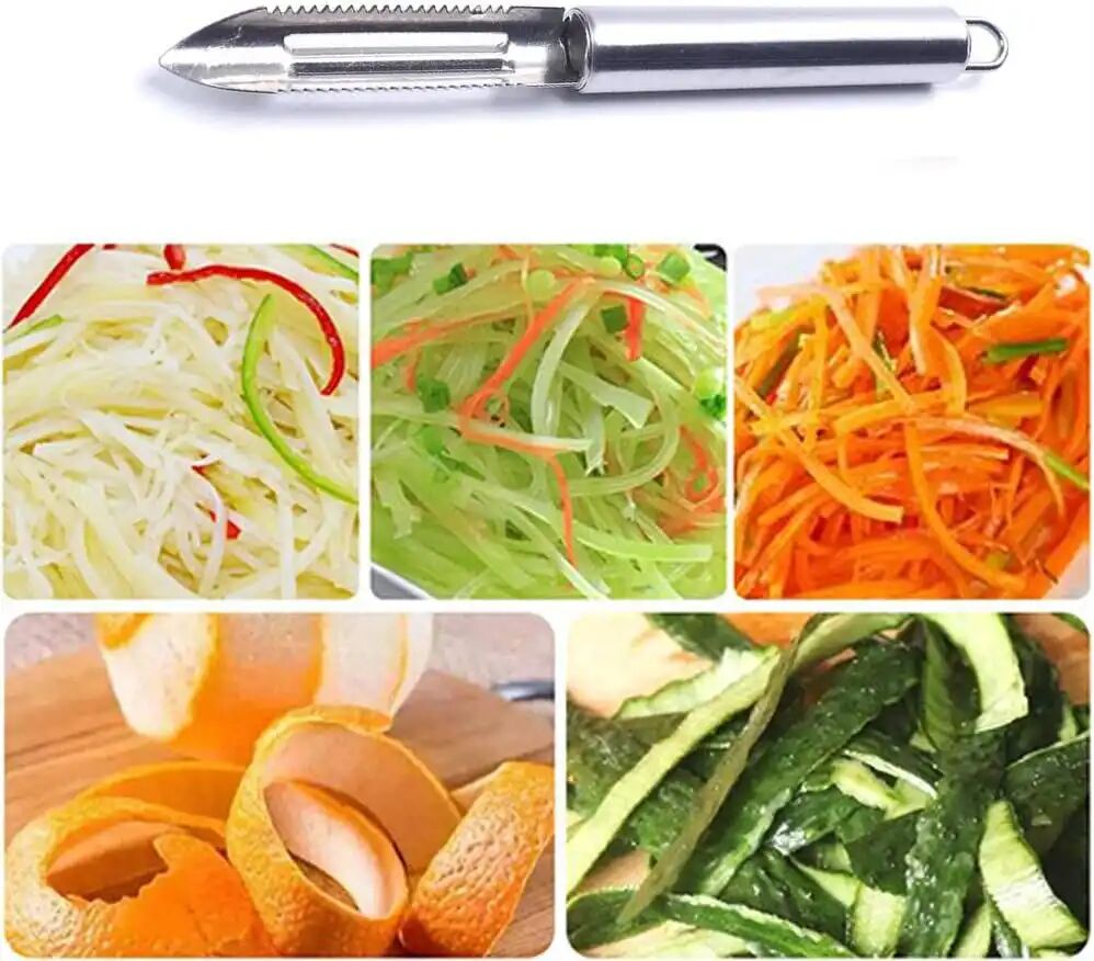 Éplucheur À Fruits Et Légumes Multifonction En Acier Inoxydable thumbnail 4