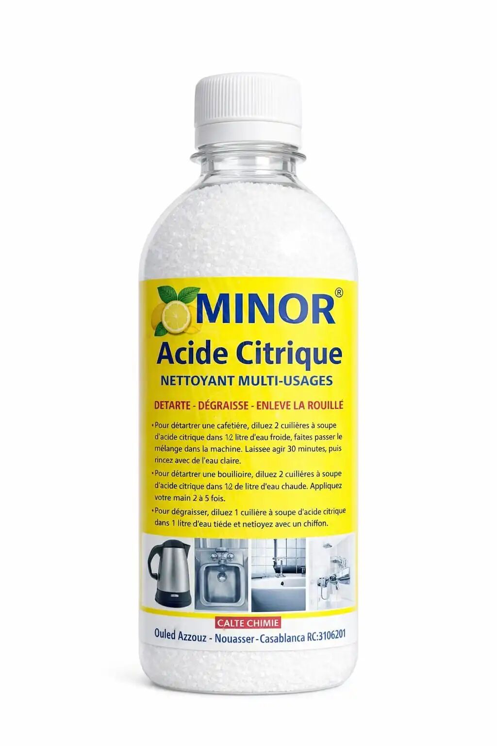 Acide Citrique Nettoyant Multi-usage 100% D'origine Naturelle 