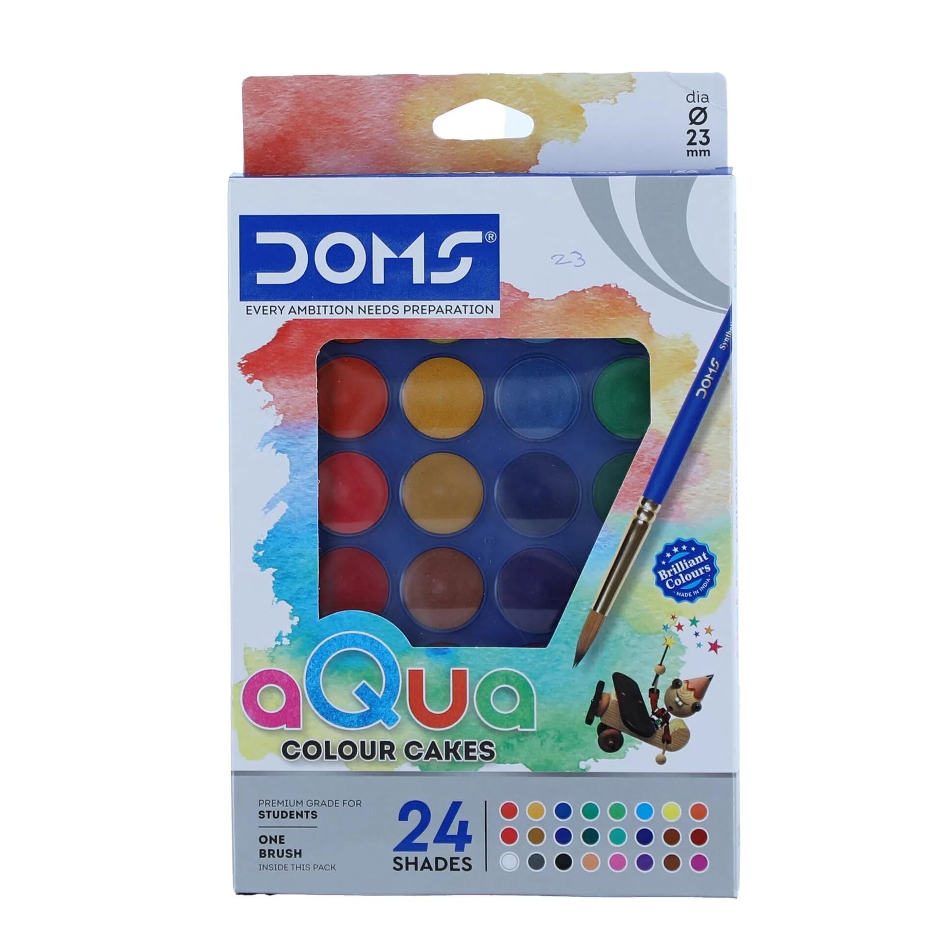 Water Colour Cakes 23mm 24 Couleur 