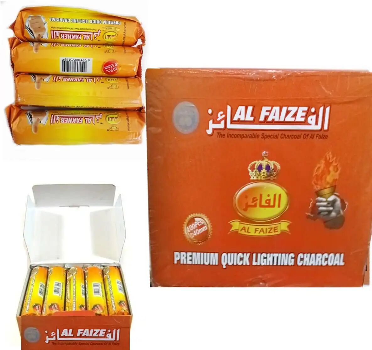 Dics Al-fakher Lot De 2 Disques De Charbon Pour Chicha À Allumage Rapide 100pcs