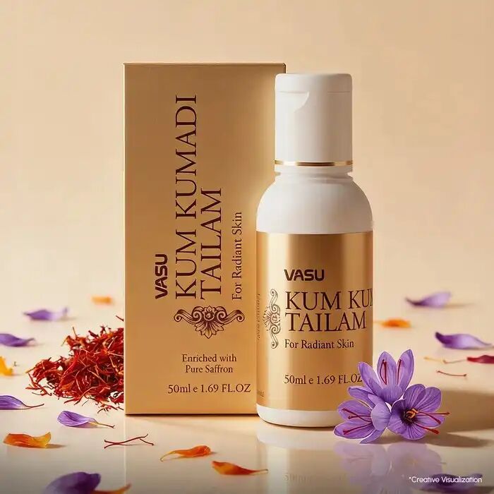 Pack Soin Du Visage Kum Kumadi Crème & Huile Éclat Naturel Crème Kumkumadi Au Safran