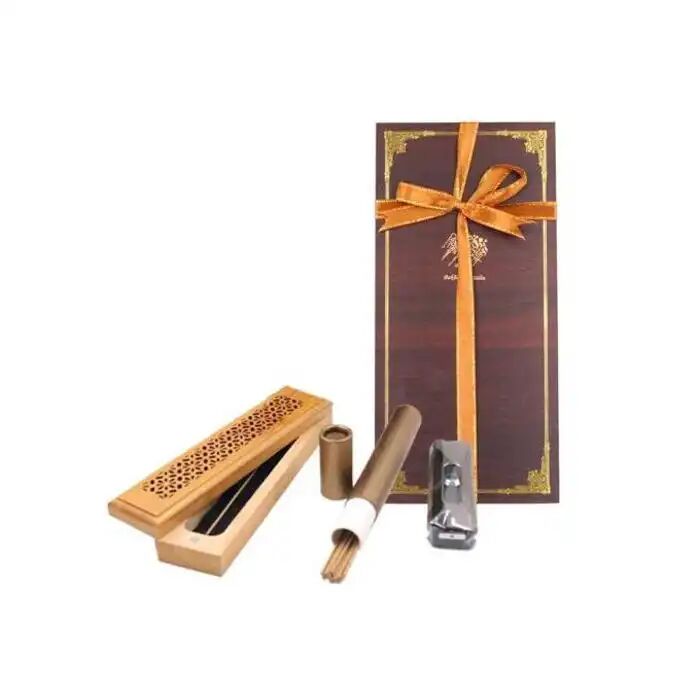 Coffret Brûleur Oud Bakhoor – 20 Bâtonnets de 10,5 cm, Bois Massif