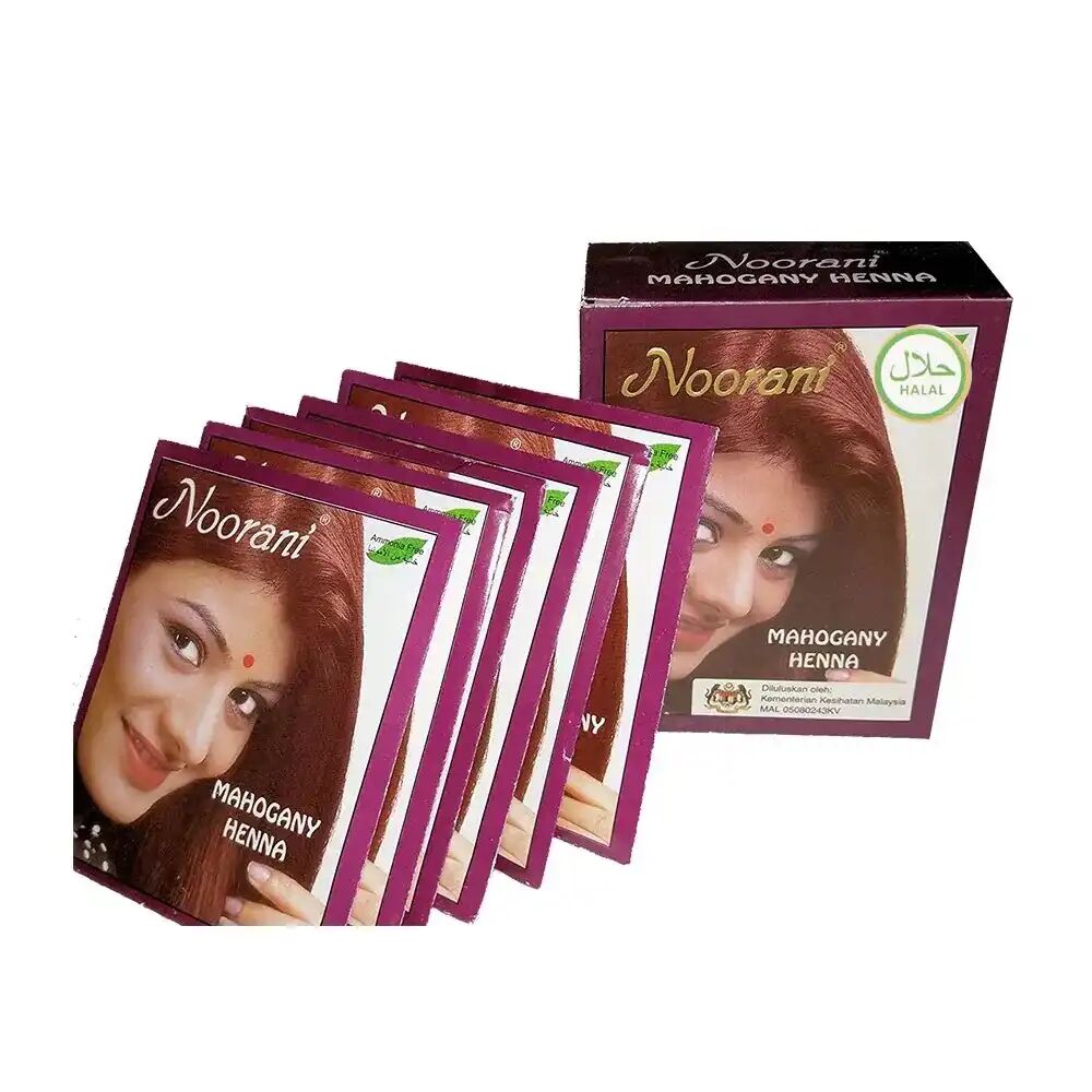 Henné Colorant Pour Cheveux Mahogany (6 Sachets X 10 G) À Base De Plantes thumbnail 3