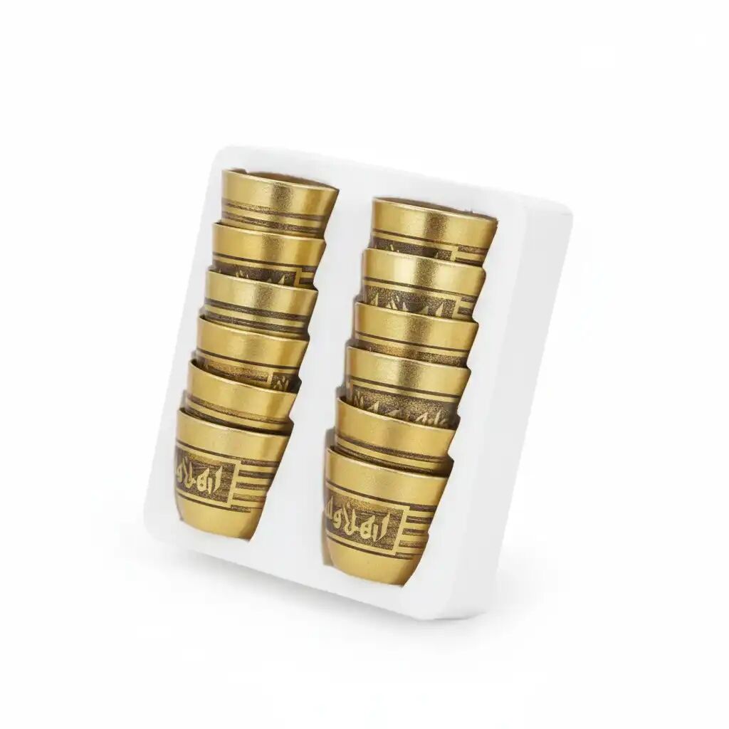 Set De 12 Verres À Eau Zamzam - Finitions Dorées