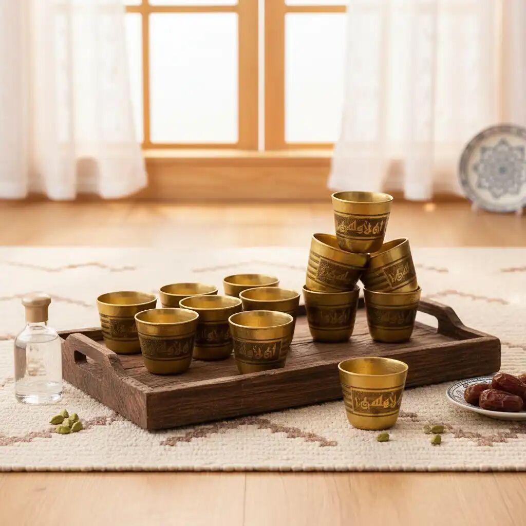 Set De 12 Verres À Eau Zamzam - Finitions Dorées thumbnail 4