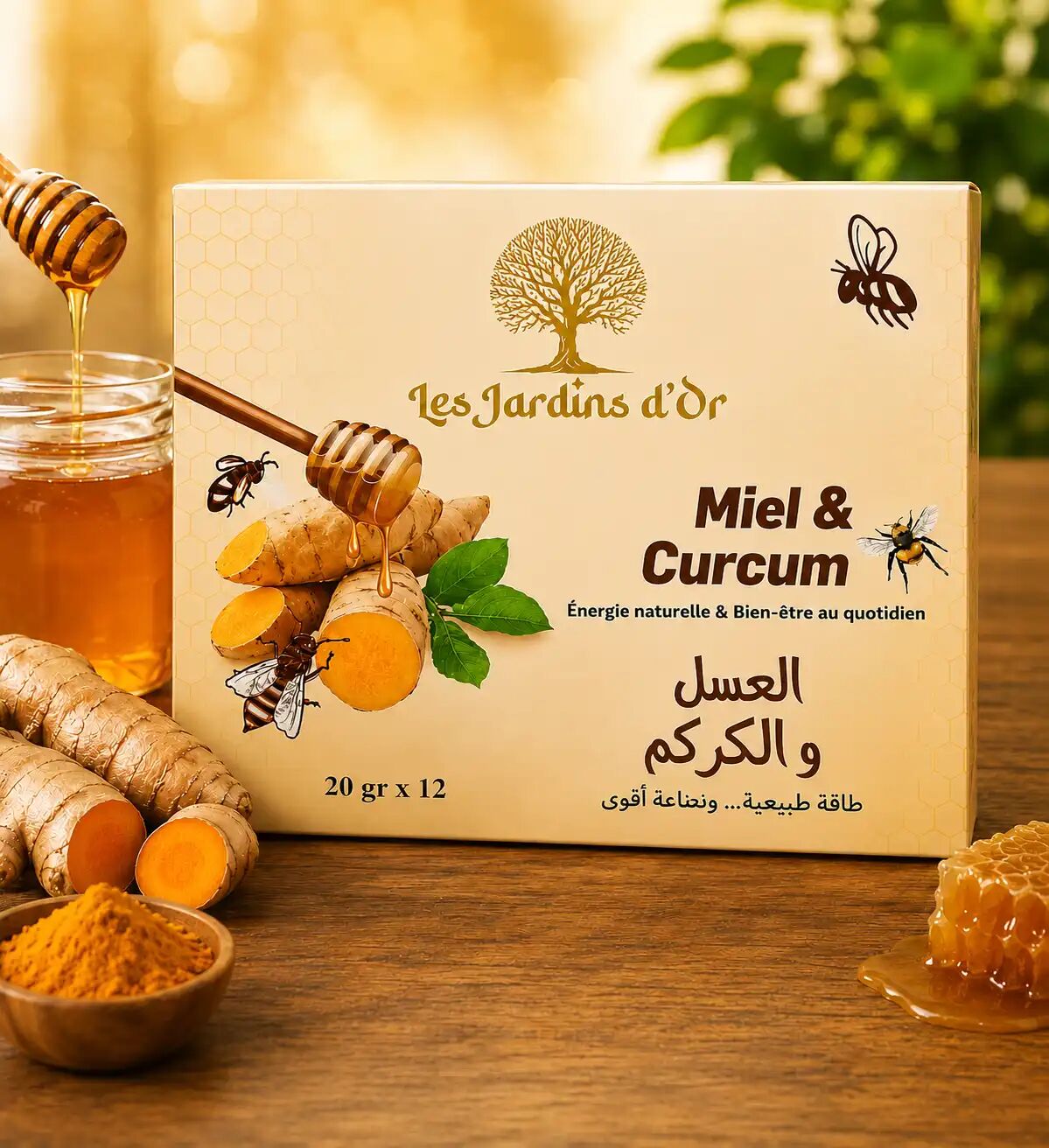 Miel & Curcuma (20 G × 12 Sachets) Contribue À La Vitalité